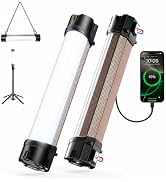 Magnetic Light Bar,Rechargeable 5200mAh LED Underhood Work Light 2 Pack | 3000K-6000K,4 Modes Red...