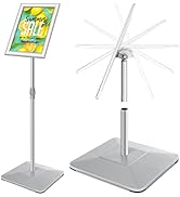 VAIIGO 8.5"x11" Pedestal Poster Sign Stand with Heavy Duty Base, Adjustable Sign Holder Standing ...