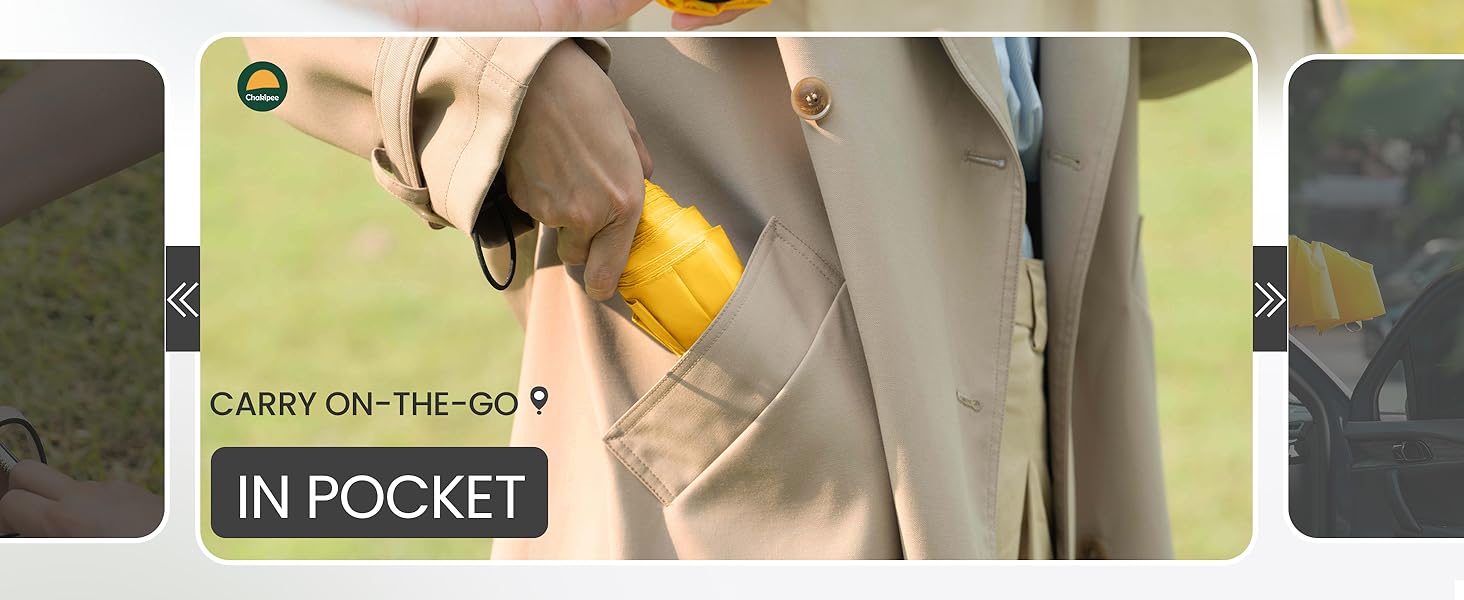 Chakipee Travel Compact Umbrella Windproof - Portable Automatic Umbrellas for Rain