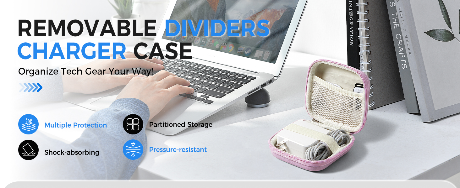 macbook charger case organizer laptop tech pouch bag charger travel traveling portable chargers