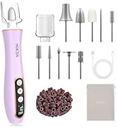 Professional Manicure Pedicure Kit with 360° LED Light&amp;10 Speeds&amp;Memory Mode with Case, Cordless ...