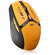 Uciefy V19 Wireless Mouse, 2.4GHz Rechargeable Mouse LED with Battery Indicator, Magnetic Compute...