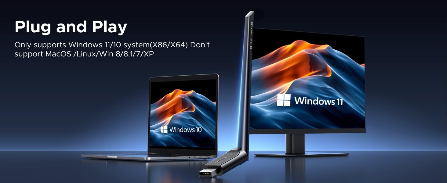 usb wifi adapter dual-band laptop wide range windows internet adaptor wlan adapter bluetooth