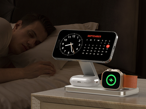 Foldable 3 in 1 Magnetic wireless charger