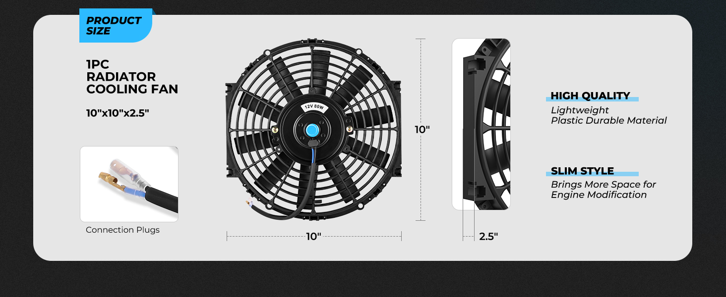 Electric Cooling Slim Radiator Fan