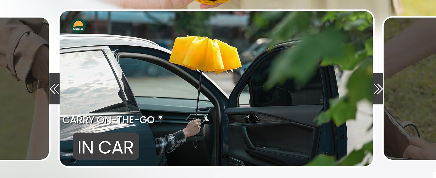 Chakipee Travel Compact Umbrella Windproof - Portable Automatic Umbrellas for Rain