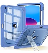 ZoneFoker Case for iPad 10th Generation 10.9 inch 2022, Heavy Duty Shockproof Rugged Protective w...