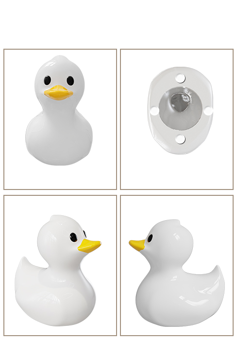 White duck toilet bolt covers decorative