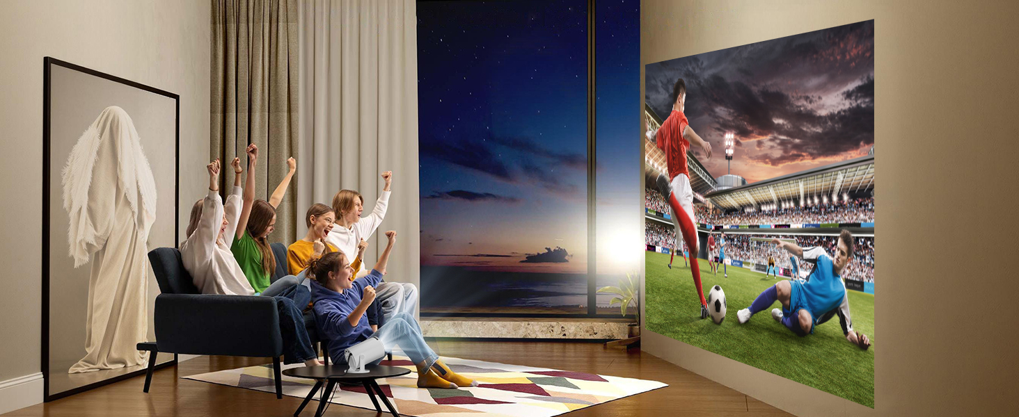mini projector with wifi and bluetooth for bedroom protable smart 4K phone proyector world cup