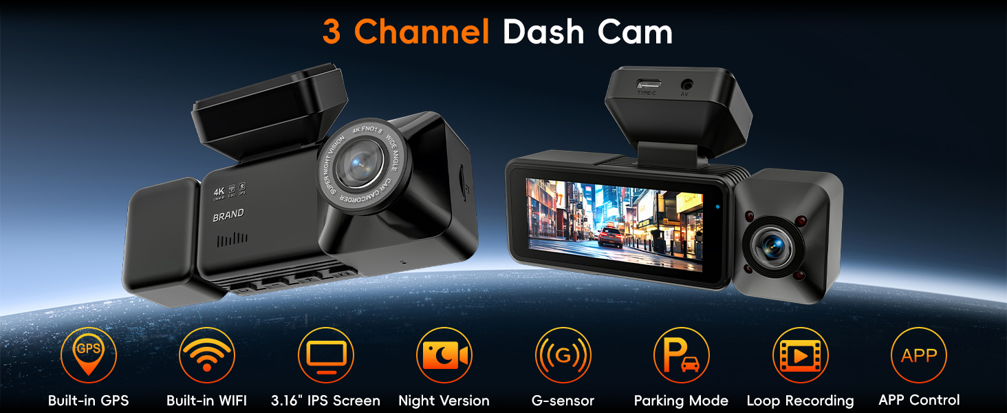 dash cam 3 channel