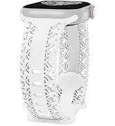 Acrbiutu Silicone Band Compatible with Apple Watch 38mm 40mm 41mm 42mm 44mm 45mm 46mm 49mm Women,...