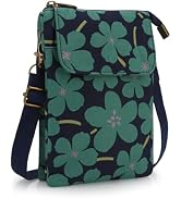 JINSI Small Floral Crossbody Bag for Women, Cell Phone Wallet Purse | Soft cotton, layered storag...