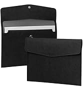 FYY File Folder, PU Leather A4 Document Holder File Organizer Filing Envelope Portfolio Case Tabl...