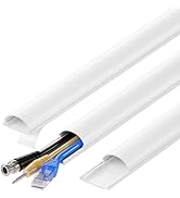 ZhiYo D Cord Hider for Wall Mount TV, 39in(3 x L13) Self-Adhesive Cable Hider Kit, PVC Cord Cover...