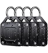 DDJ 4-Pack IPX8 Waterproof for AirTag Holder Case Keychain, Screw Lock - Rugged Case for Apple Ai...