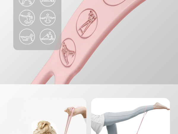 Resistance Bands with Handles Exercise Band with Stretch Figure 8 