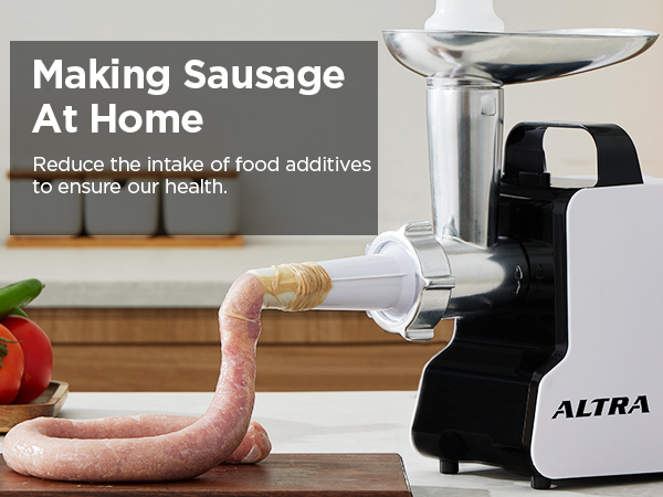 ALTRA LIFE electric meat grinder with Sausage stuff tube