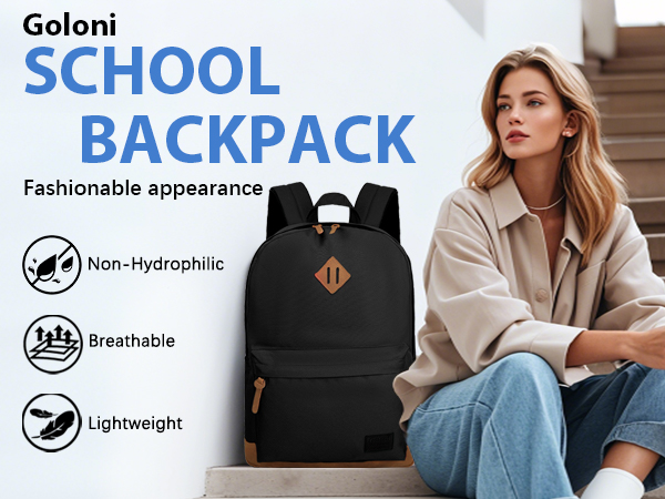 black backpack