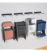 YYR Folding Chair Storage Rack, Garden Tool &amp; Foldable Chairs Organizer Hangers for Garage Organi...