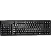Acogedor Left Handed Keyboard, USB Wired Keyboard with 2 USB Hub, 109 Keys Ergonomic Keyboard, wi...