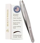 Beauty Power Professional Precision Slant Tweezers for Women Facial Hair - Tweezers for Men &amp; Wom...