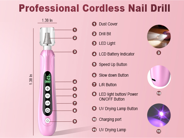 Toenail Grinder for Manicure Pedicure