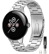Miimall Metal Band Compatible for Google Pixel Watch 4(2025)/3 45mm 41mm Band, No Gap, Men Busine...