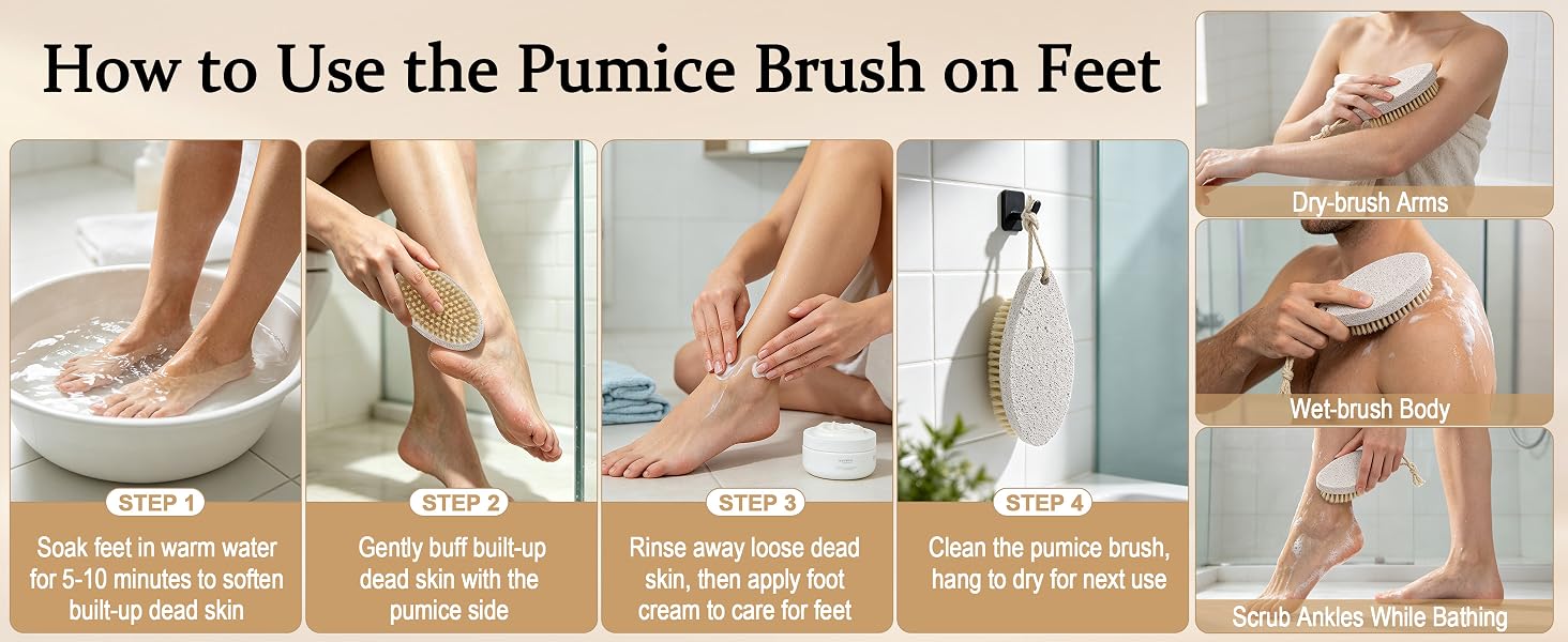 How to Use the Pumice Brush on Feet