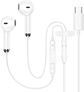 USB C Headphones Wired for iPhone 17 Air 17 Pro Max 16e 16 Pro Max 16 Plus 15,Type C Earphones wi...
