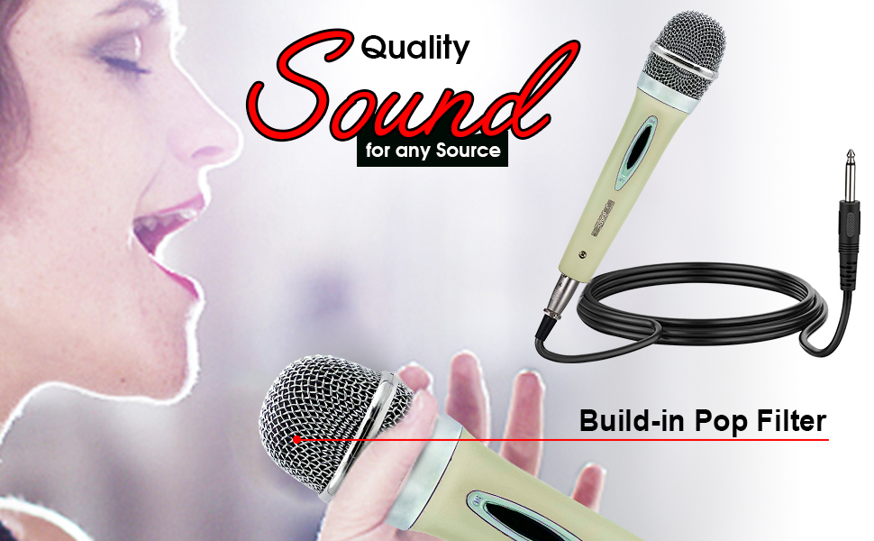 microphone for singing, wired microphone, dynamic microphone, mic, singing microphone