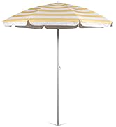 Extra large 5 foot beach umbrella for family shade and portable sun defense with steel pole