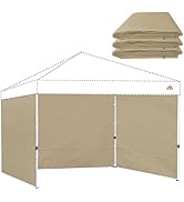 JANCANOPY Canopy Tent Gazebo Sidewalls for 10x10 Pop Up Canopy 99% UV Protection, Waterproof, 3 P...