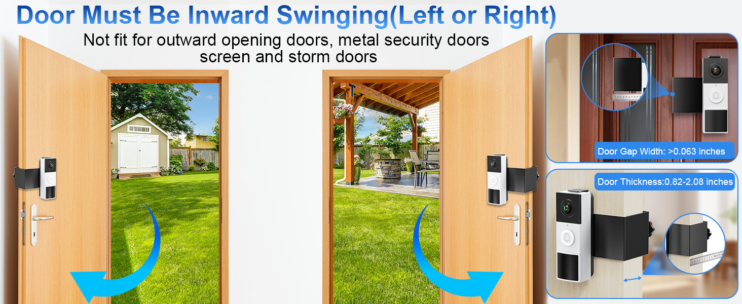 tapo doorbell camera mount anti theft doorbell mount no-drill Adjustable doorbell mounting bracket