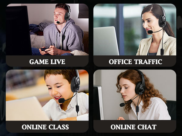 headset with microphone for pc