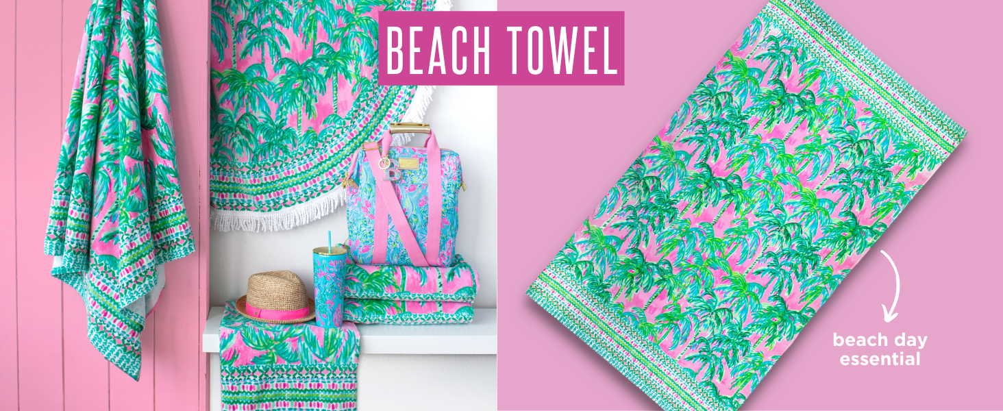 lilly pulitzer beach towel oversized pool terrycloth accessories essentials summer vacation travel