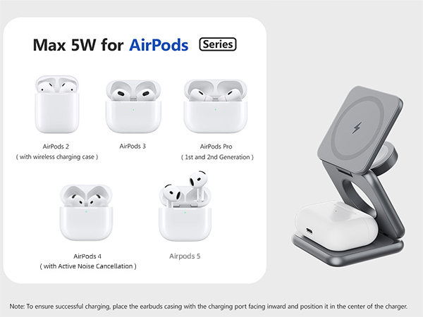 3 in 1 wireless charging station apple Foldable magsafe charger for iPhone 15 14 13 12 Pro Max Plus