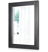 AAZZKANG Black Mirrors for Wall Rectangle Wood Framed Decorative Wall Hanging Mirror for Bedroom ...