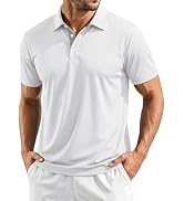 MAGCOMSEN Mens Polo Shirts Short Sleeve Moisture Wicking Quick Dry Golf Polos Performance Casual ...