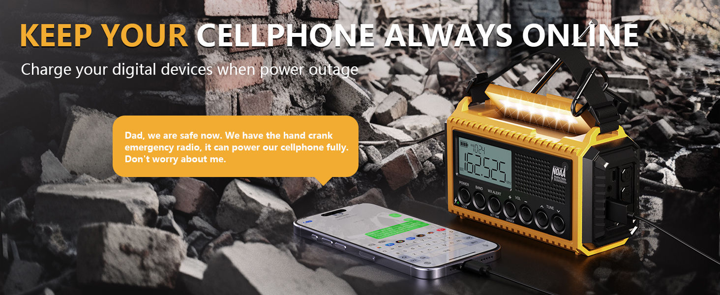 Emergency Radio with phone charger