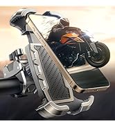 Viccux Motorcycle Phone Mount, [Heavy-Duty Clamp] & [All-Around Secure] Phone Holder for Bike Mot...