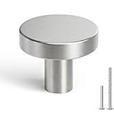 homdiy 25 Pack Brushed Nickel Cabinet Knobs, Round Kitchen Drawer Knobs, Silver Knobs for Cabinet...
