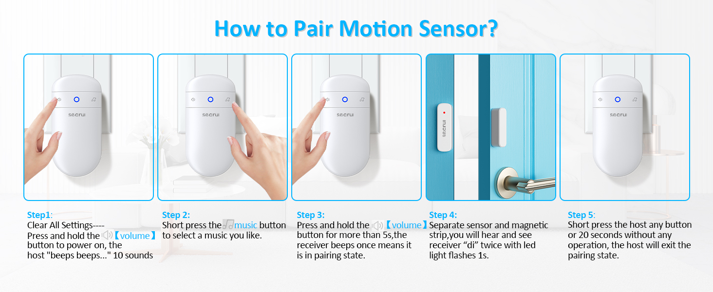 Out of the box, the receiver and sensor are pre-paired. If not, pair manually using the manual.