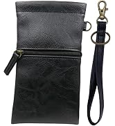 Soft Sunglass Pouch - Extra Large Eyeglasses Holder squeeze top - Glasses Holder Sleeve w/Wristle...