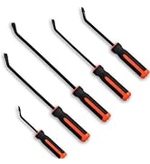 HARDK Pry Bar Tool - Heavy Duty Pry Bar Set of 5 - Pry Bars with Thicker Strike Caps - Mechanic H...