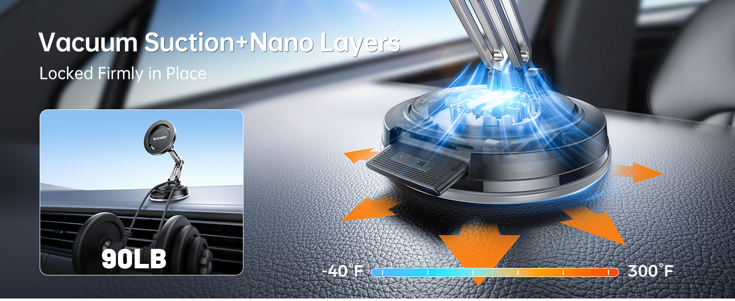 Vacuum Suction + Nano Layers Locked Firmly in Place