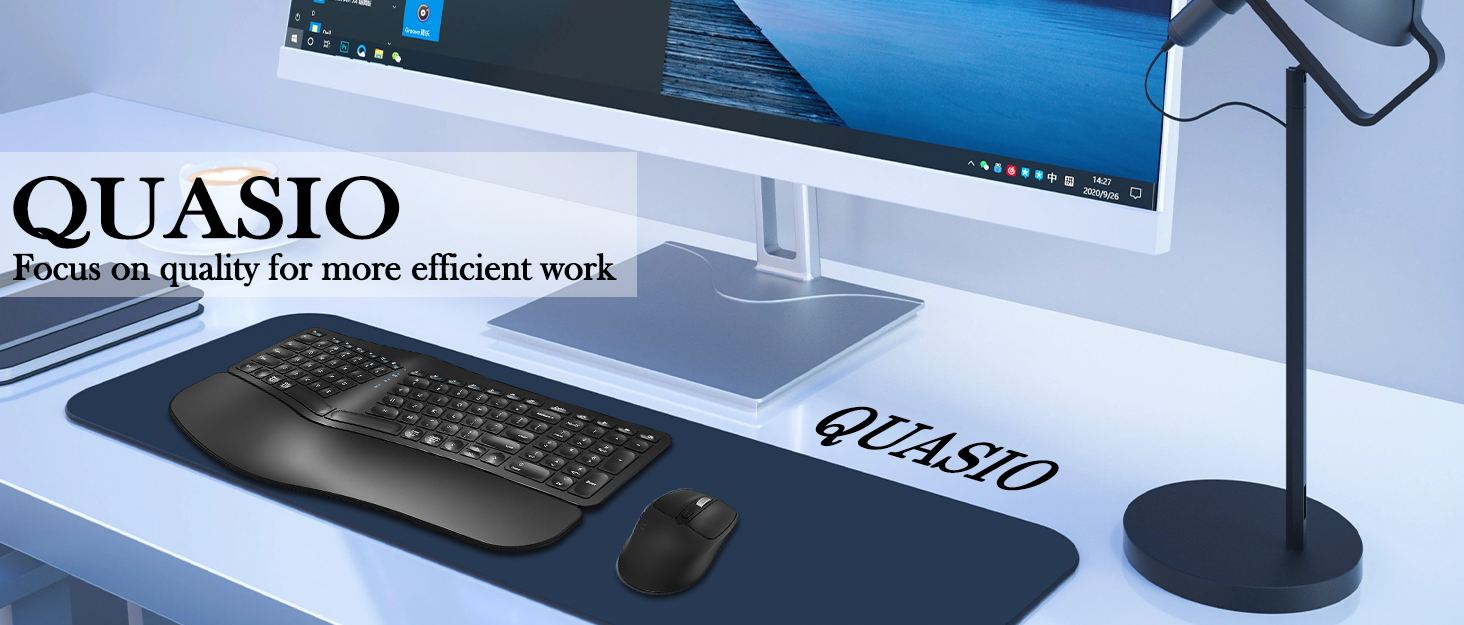 ergonomic Wireless Keyboard with Wrist Rest