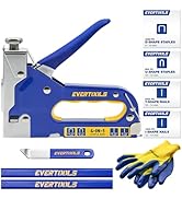 Evertools Furniture Staple Guns for Wood, Hand staplers Heavy Duty, Manual Staple Cordless Nailer...