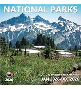 2026 Wall Calendar 12 Month, National Parks Large Wall Calendar 2026 from January to December 202...