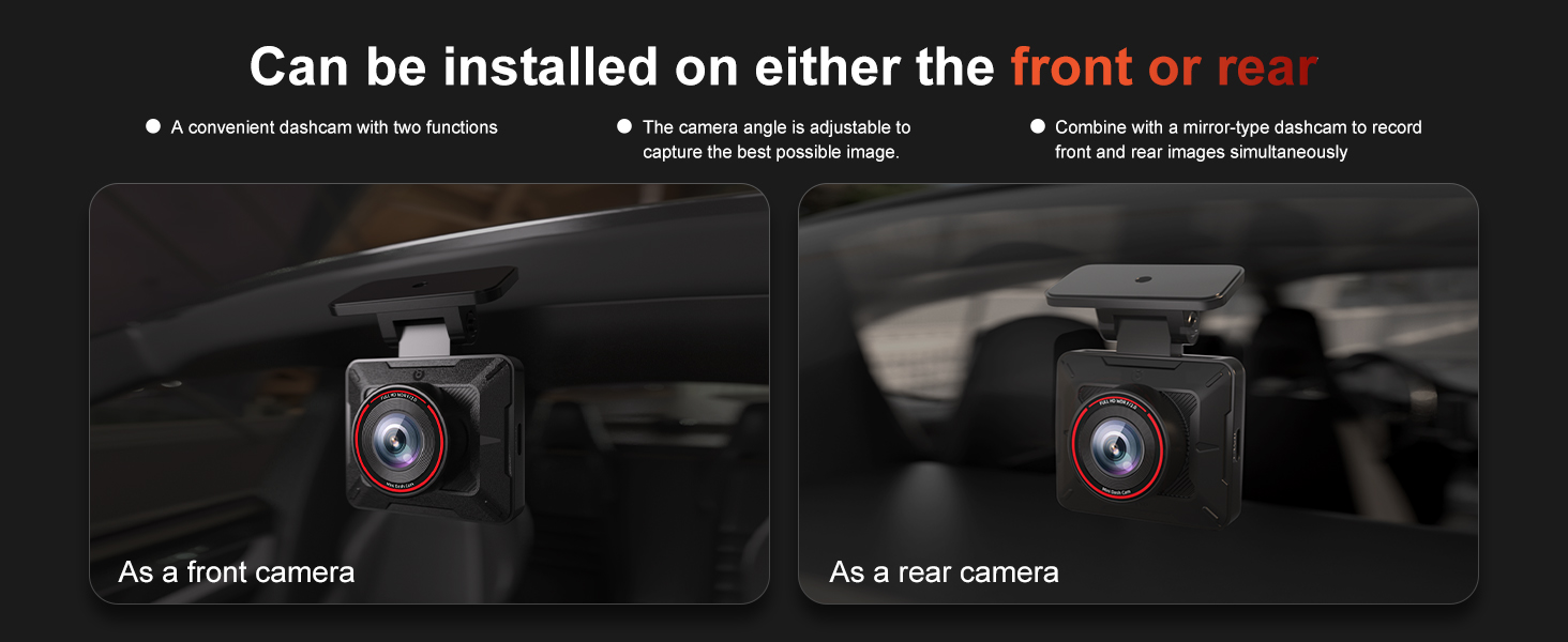dash cam front and rear