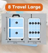 MONVANE Vacuum Storage Bag, 8Packs Small Space Saver Bag, Vacuum Sealer Bags for Carry-on, Dorm, ...